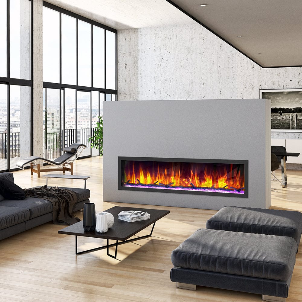 Dynasty 74-in Cascade Linear Electric Fireplace