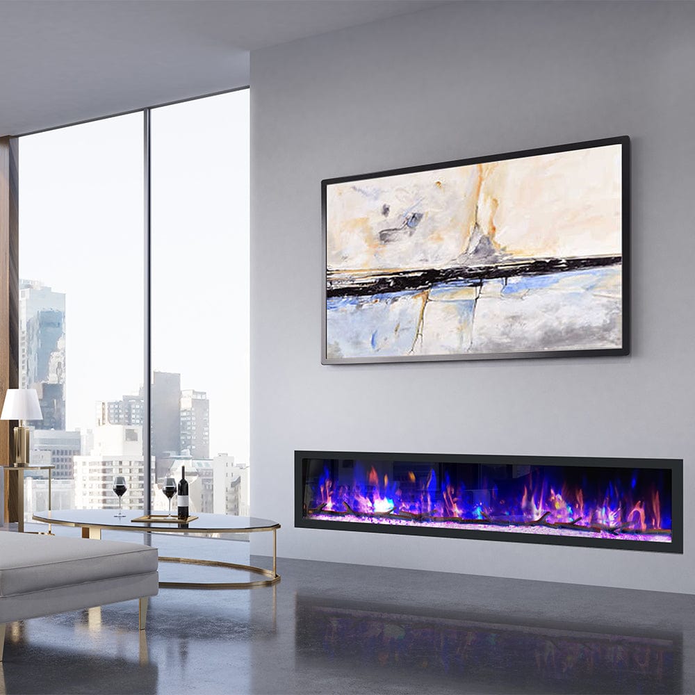 Dynasty 82-in Cascade Linear Electric Fireplace