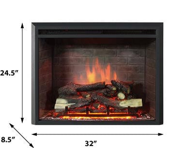 Dynasty 32-In Zero Clearance Plug-In Electric Fireplace - EF44D-FGF