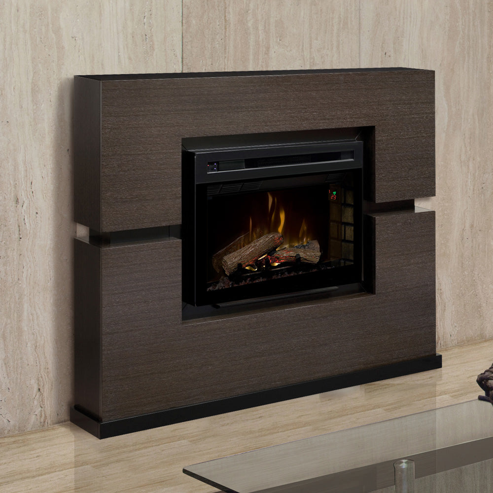 Linwood Electric Fireplace Mantel Package in Grey Rift