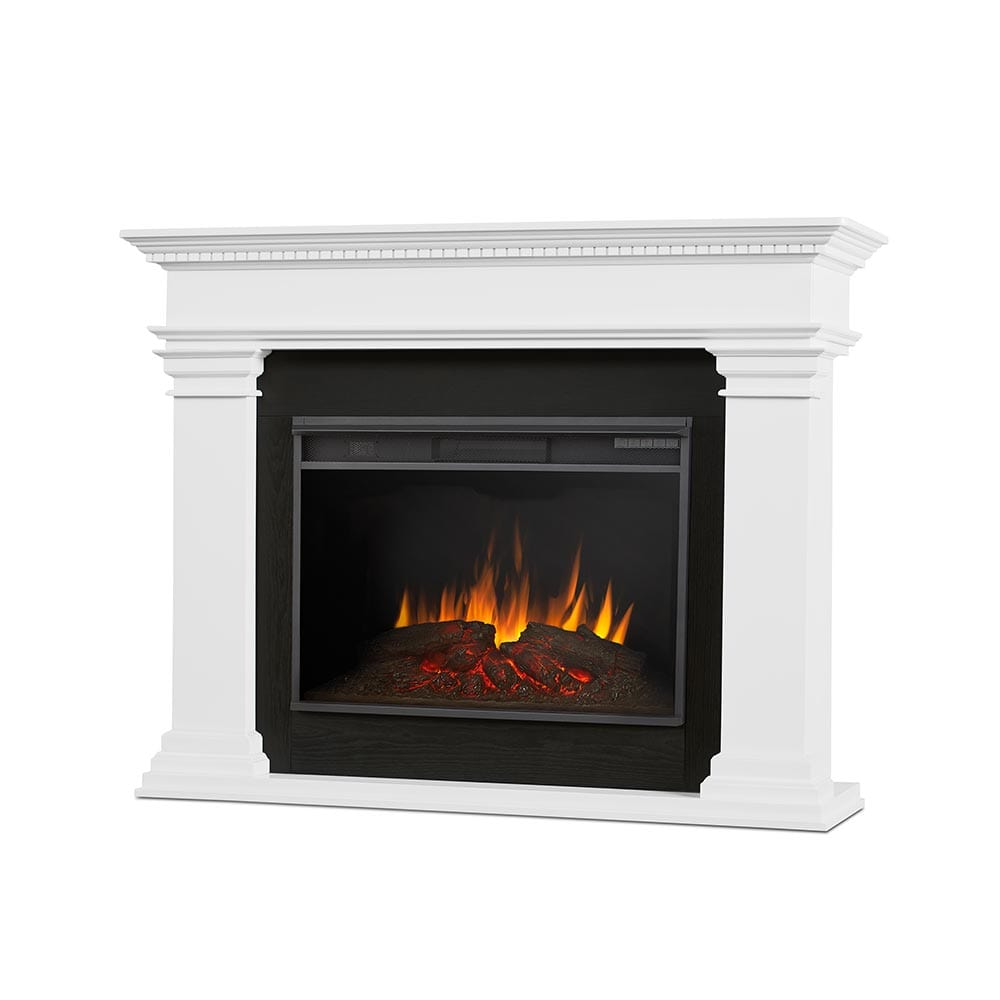 Antero Grand Electric Fireplace Mantel Package in White