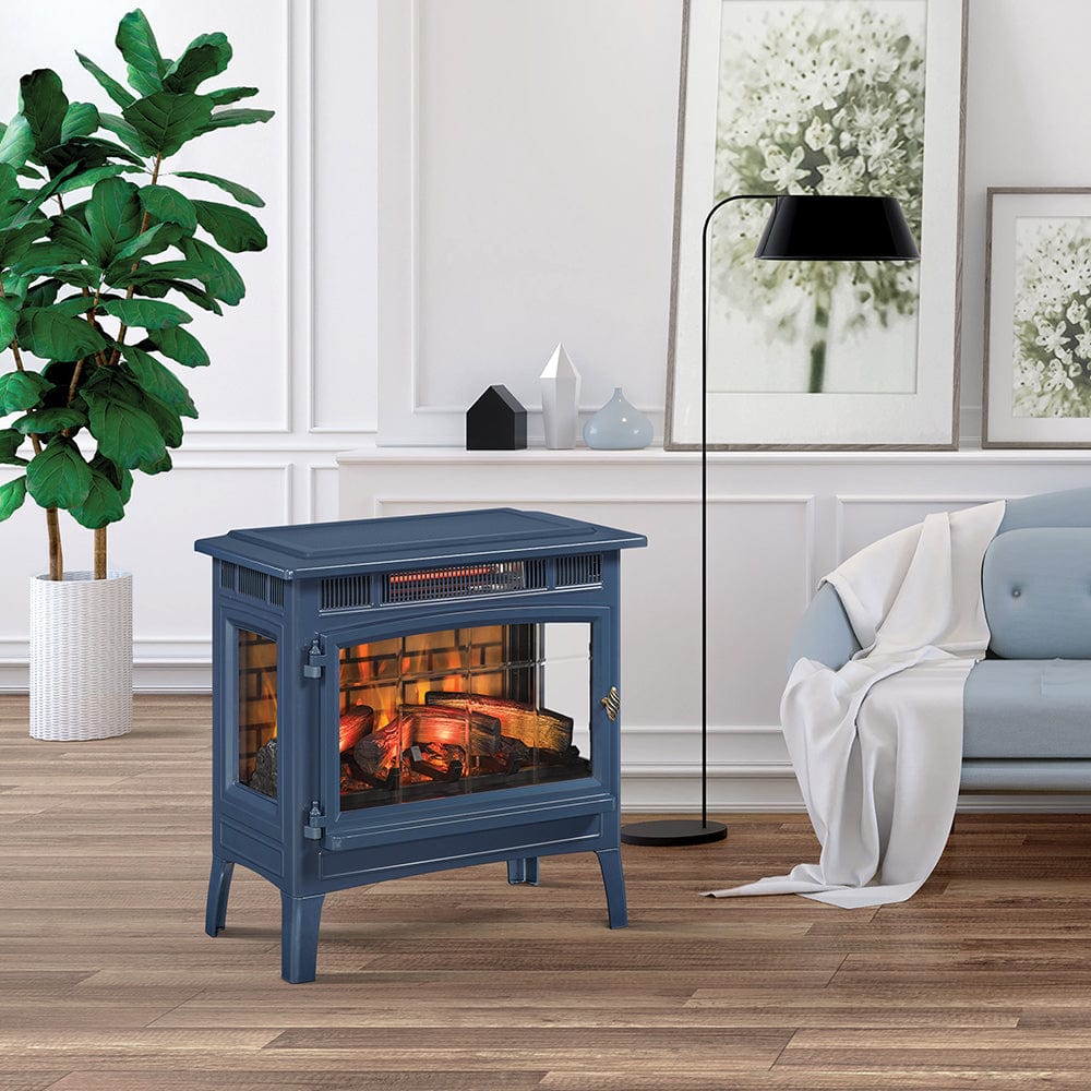 Duraflame 3D Navy Infrared Electric Fireplace Stove with Remote Control