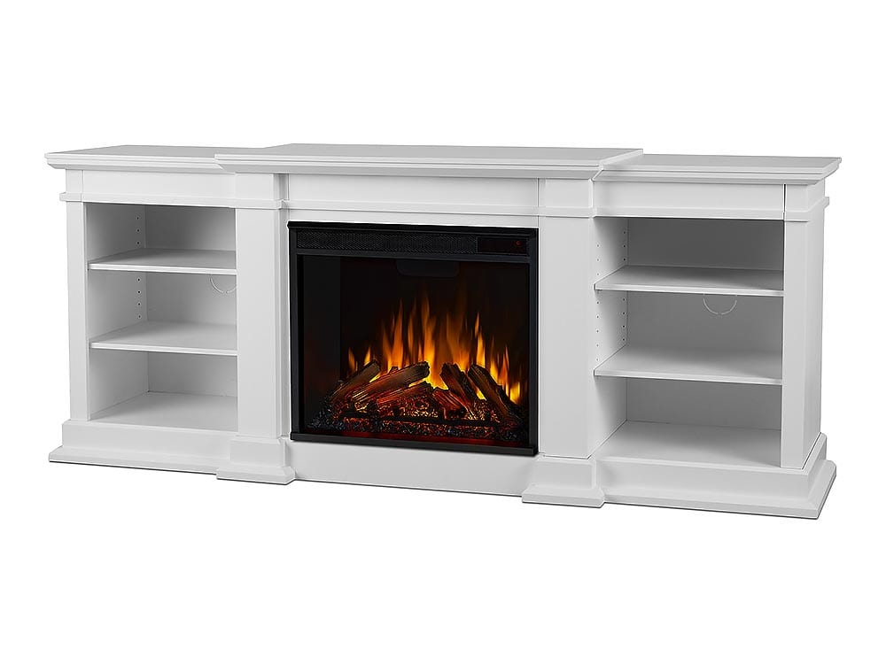 Fresno Electric Fireplace Entertainment Center in White