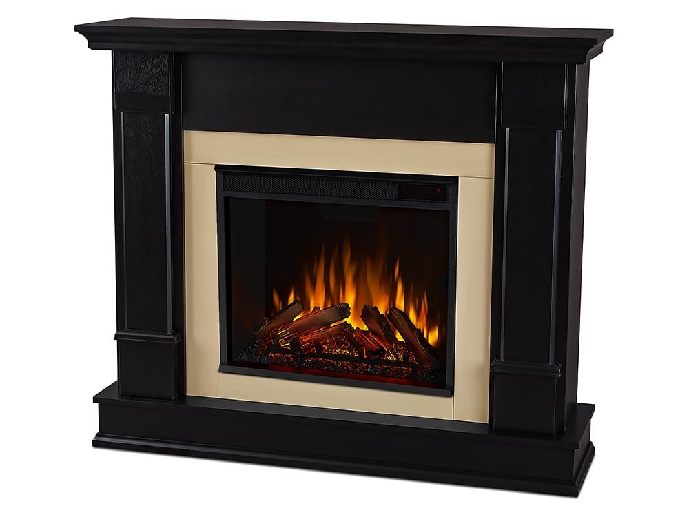 Silverton Electric Fireplace Mantel Package in Black
