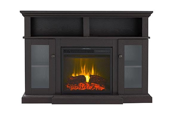 Drew Electric Fireplace Media Console in Dark Mahogany