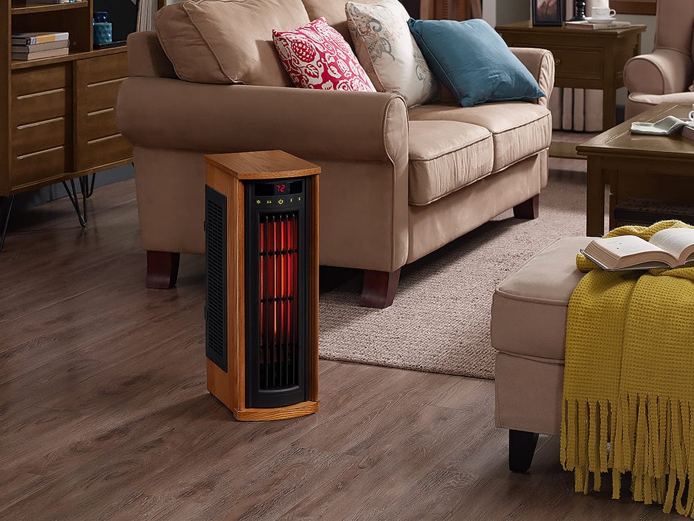 Duraflame Infrared 1,000 Sq. Ft. Tower Power Heater in Oak - 5HM8000-O142D