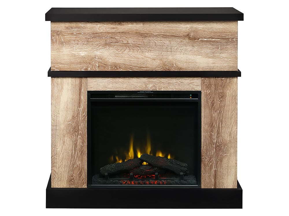 Sarah Electric Fireplace Mantel Package in Distressed Oak