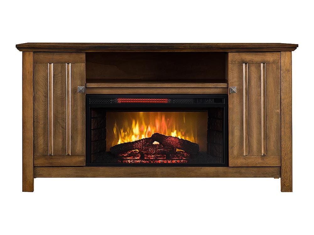 Belleville Electric Fireplace TV Stand in Driftwood