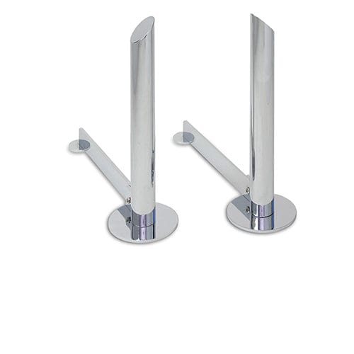 Modern Tower Andiron, Polished Nickel