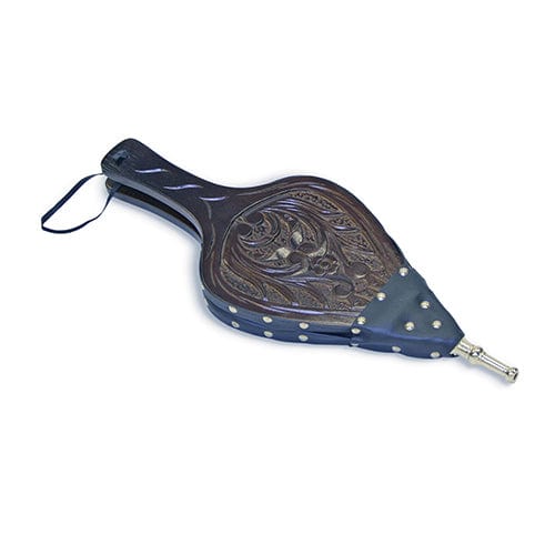 Carved Scroll Bellow, Dark Brown