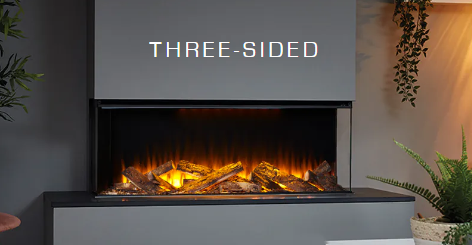 British Fires 48" New Forest Black Edition Electric Fireplace