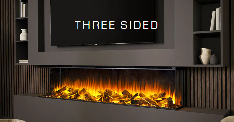 British Fires 75" New Forest Black Edition Electric Fireplace