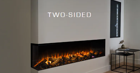 British Fires 75" New Forest Black Edition Electric Fireplace