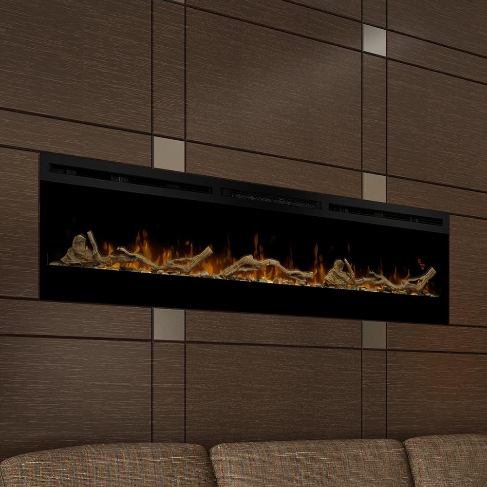 Dimplex Prism 74-In Electric Fireplace w/ Driftwood Log Set