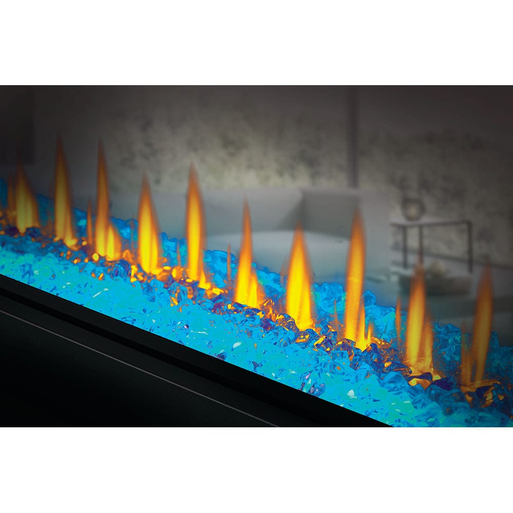 Napoleon 60-In CLEARion ELITE See-Thru Electric Fireplace w/ Decorative Stainless Steel Trim Kit