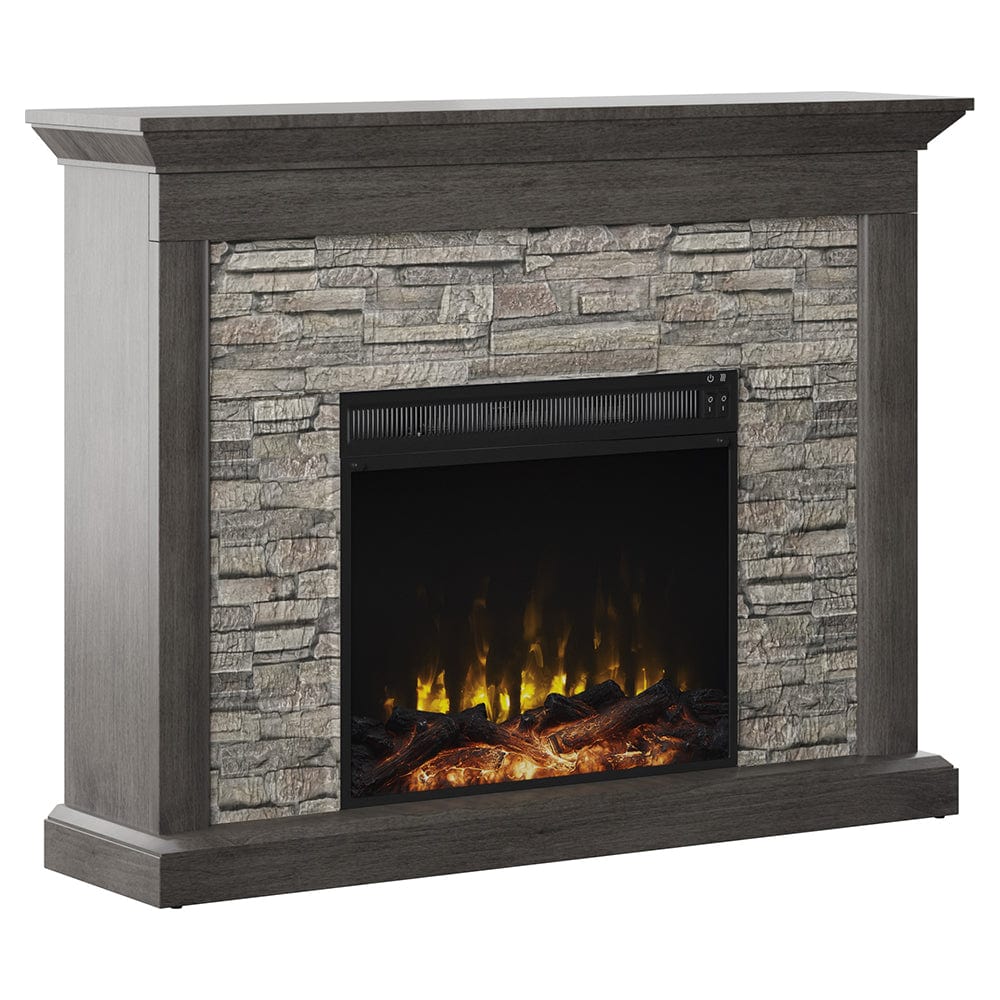 Keeton Electric Fireplace Mantel Package in Weathered Gray