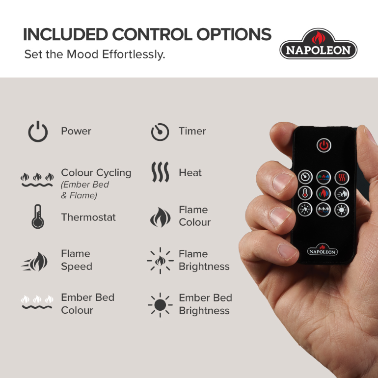 72" Entice Electric Fireplace
