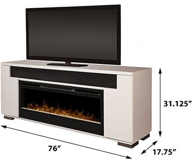 Haley Electric Fireplace Entertainment Center in White