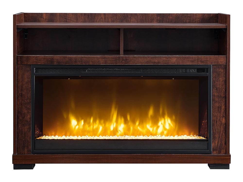 Trent Electric Fireplace Media Cabinet in Dark Chocolate