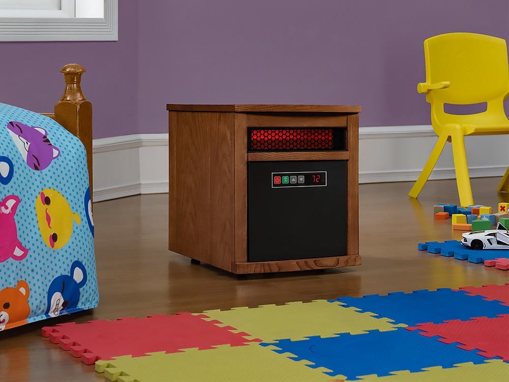 Duraflame Dixie 1,000 Sq. Ft. Portable Infrared Heater in Oak- 9HM8101-O142