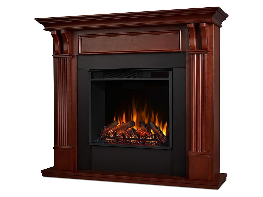 Ashley Electric Fireplace Mantel Package in Mahogany