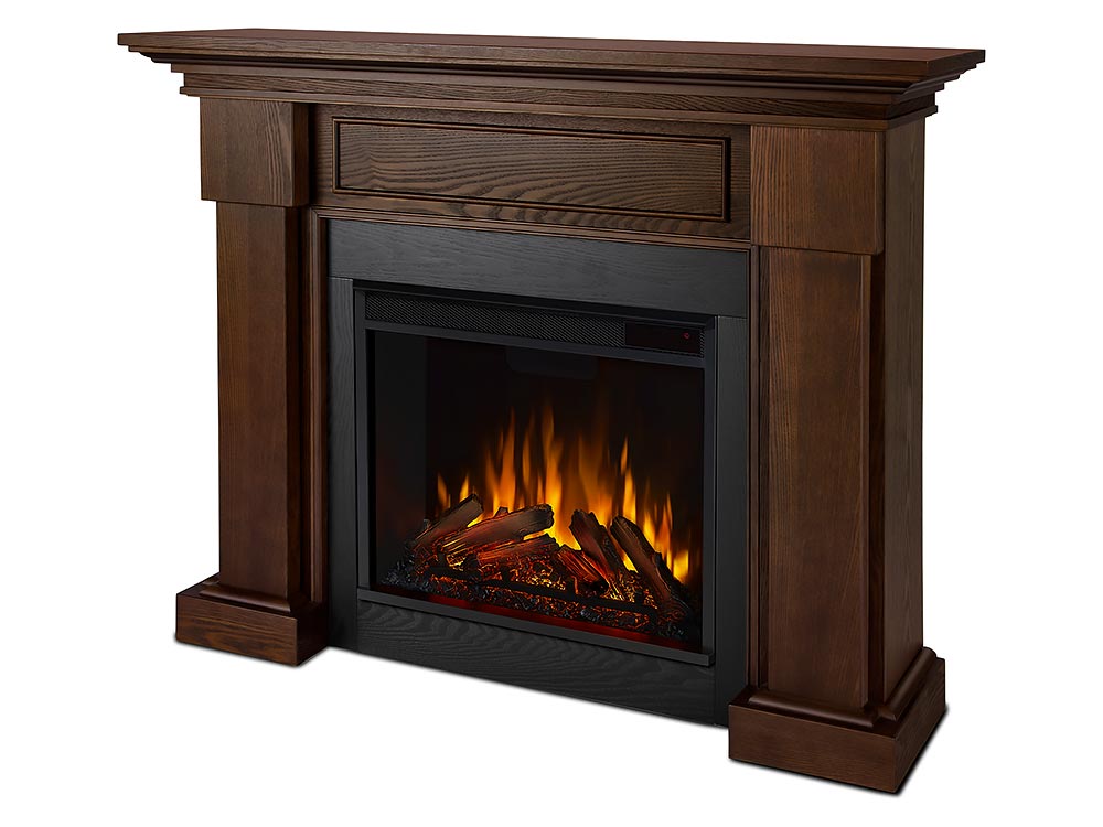 Hillcrest Electric Fireplace Mantel Package in Chestnut Oak - 7910E-CO