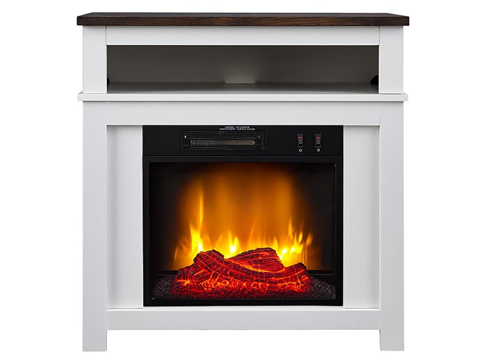 Connor Electric Fireplace Media Cabinet in Two-Tone